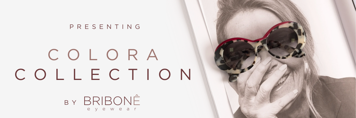 Óculos artesanais da coleção Colora da Bribonê, feitos à mão no Brasil com design autoral e armação premium em acetato.